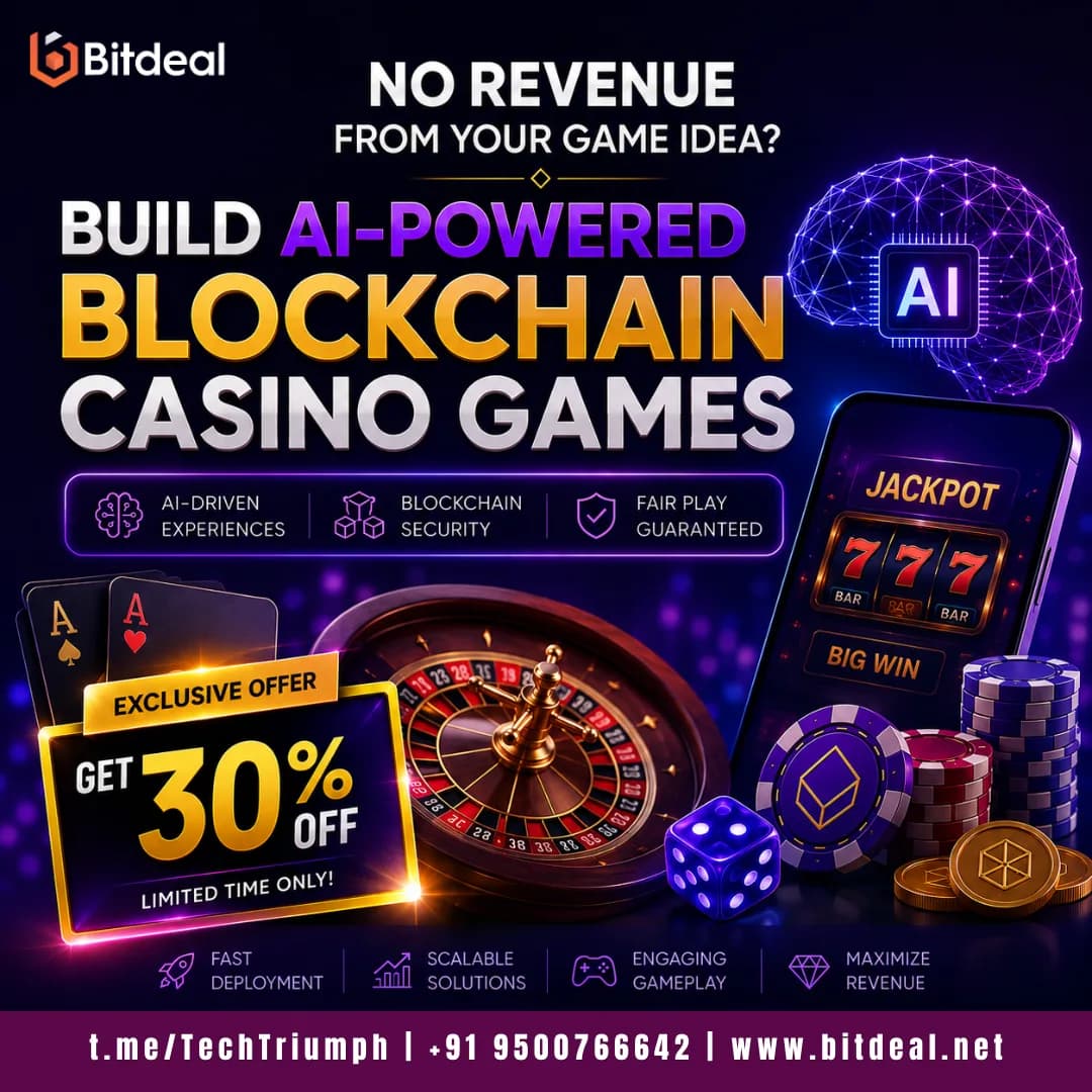 No Revenue From Your Game Idea? Build AI-Powered Blockchain Casino Games – Get 30% OFF