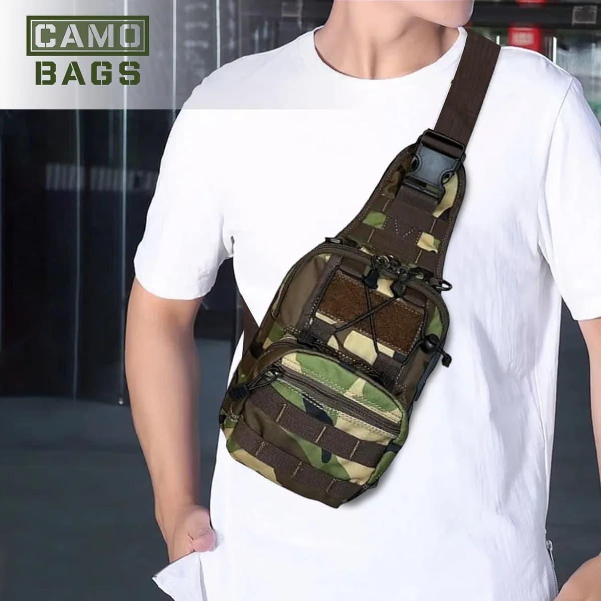 Camo Sling Shoulder Tactical Satchel