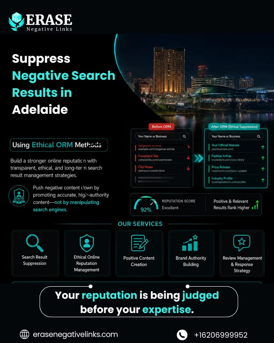 Adelaide Negative Search Result Suppression Services for Businesses
