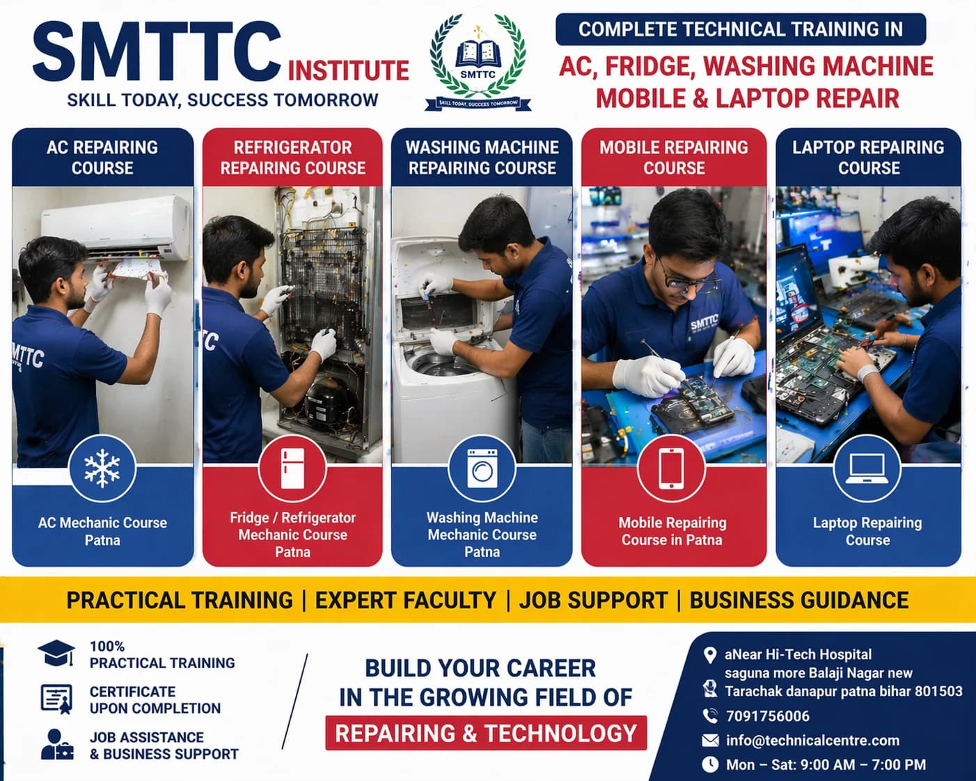 Complete AC, Fridge, Washing Machine Repair Course in Patna