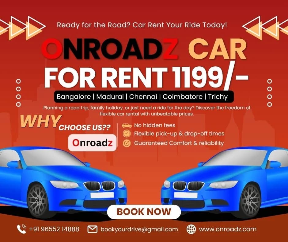 ONROADZ Self Drive Rental Cars in Coimbatore