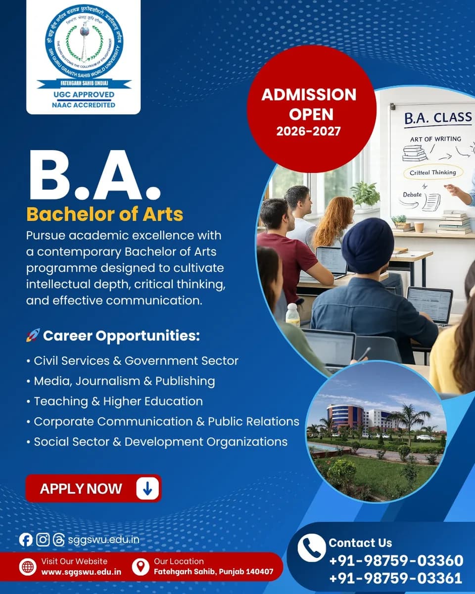 ba honours degree in punjab
