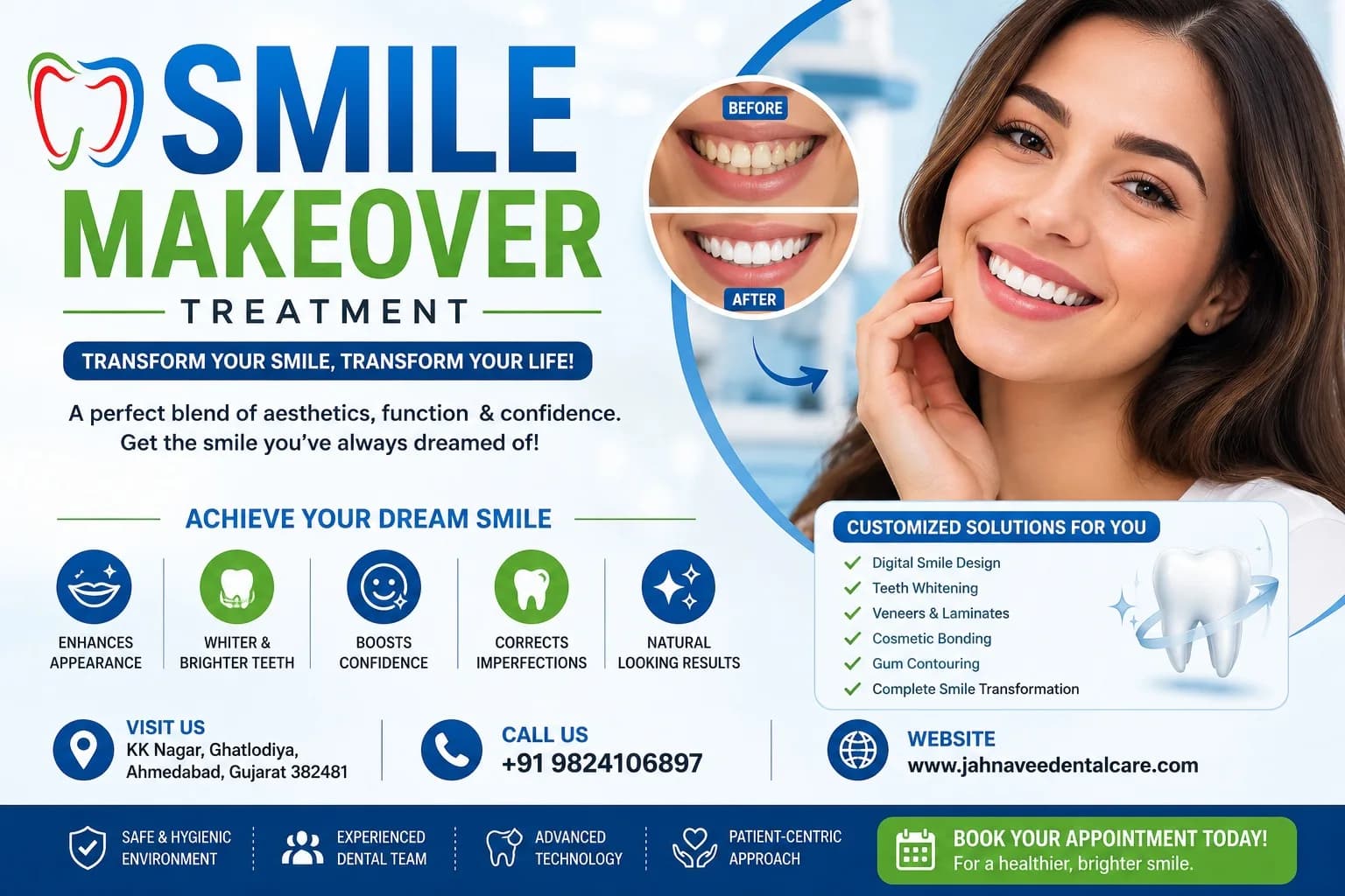 Book Your Smile Makeover Consultation - Jahnavee Dental care