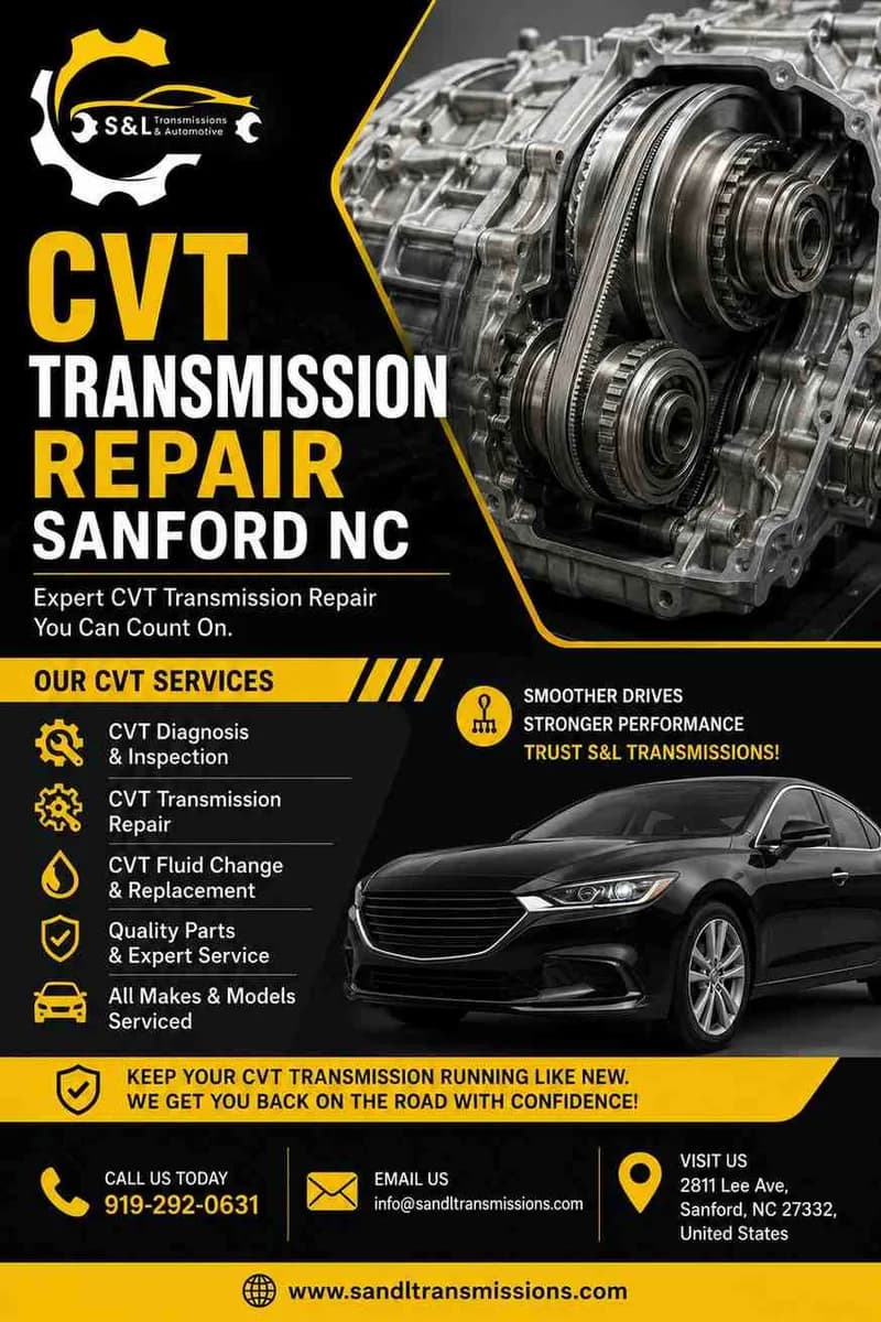 Reliable CVT Transmission Repair Sanford NC – Get Your Car Shifting Smoothly Again