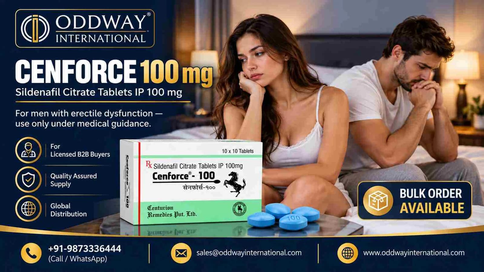 Assured Cenforce 100mg Tablet Supply for Spain - Oddway