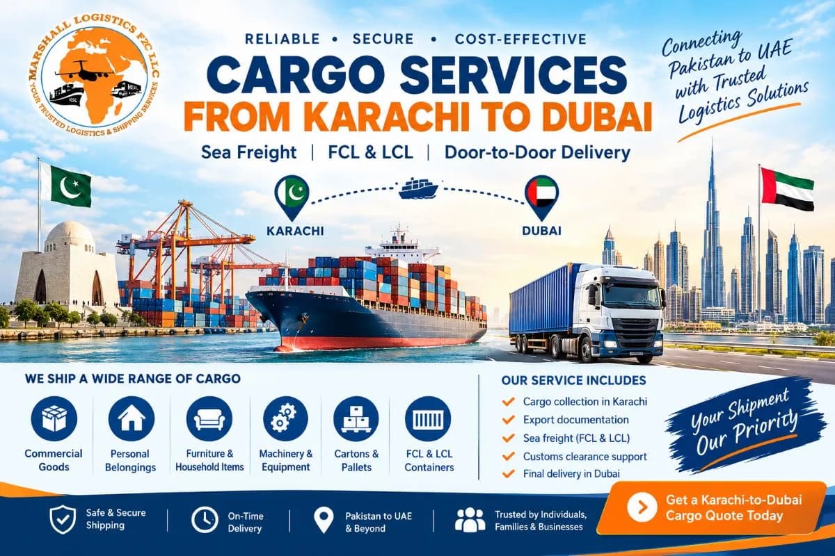 Cargo Services from Karachi to Dubai | Marshall Logistics