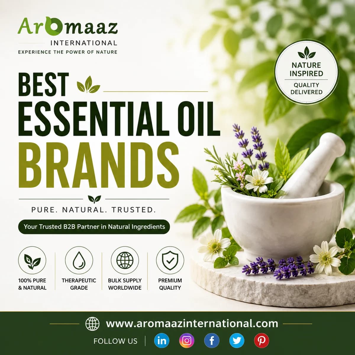 Essential Oil Manufacturer in India | Premium Quality Bulk Essential Oils