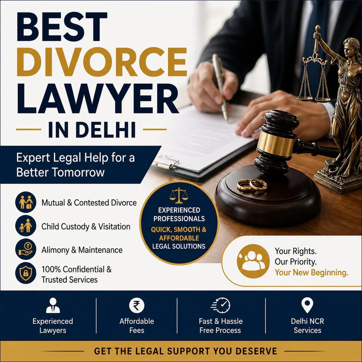 Best Divorce Lawyer in Delhi – Expert Legal Help for Fast & Hassle-Free Divorce