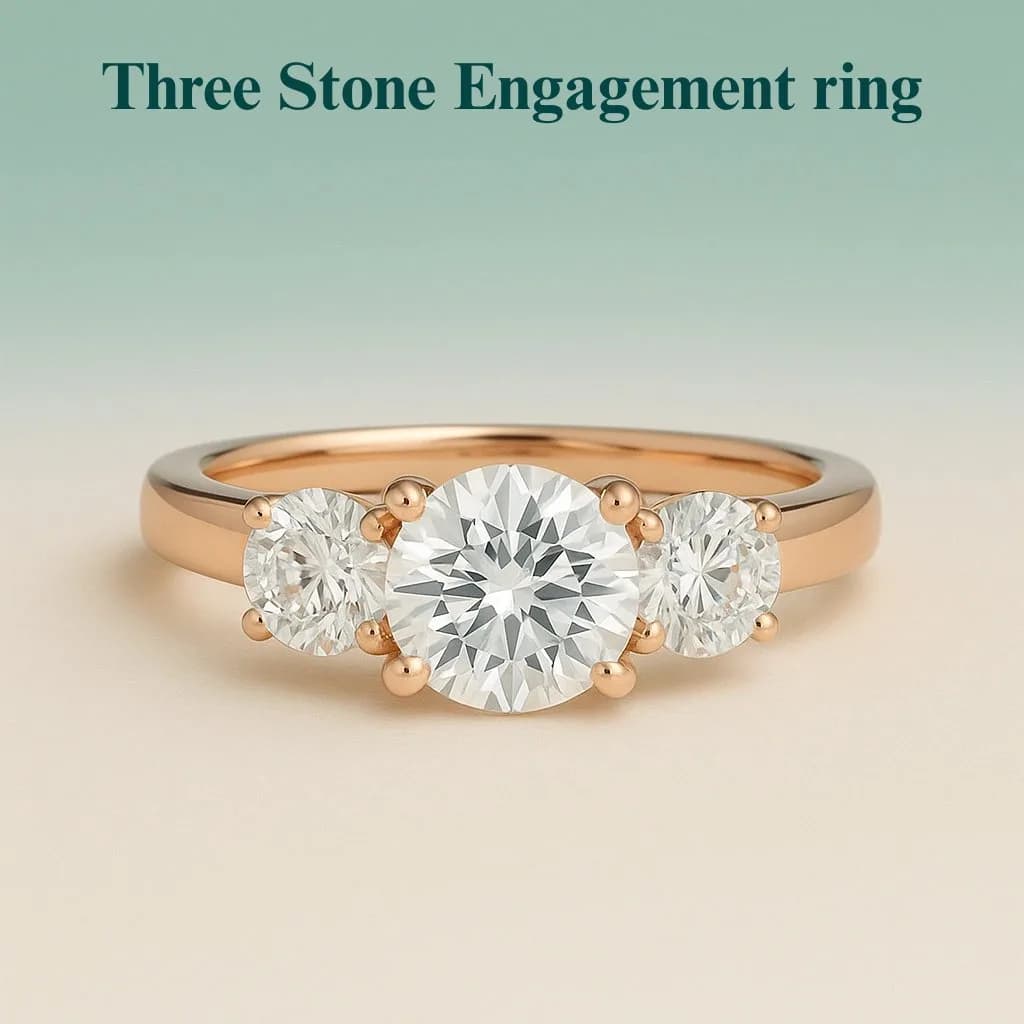 Buy Lab Diamond Three Stone Rings at Best Price