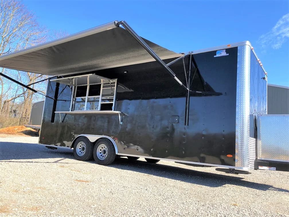 8.5x22 Equipped Concession Trailer with Bathroom .