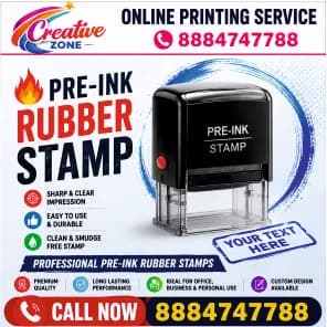 Rubber Stamp | Business Stamps | Get Your Rubber Stamp Today | Creative Zone | 501