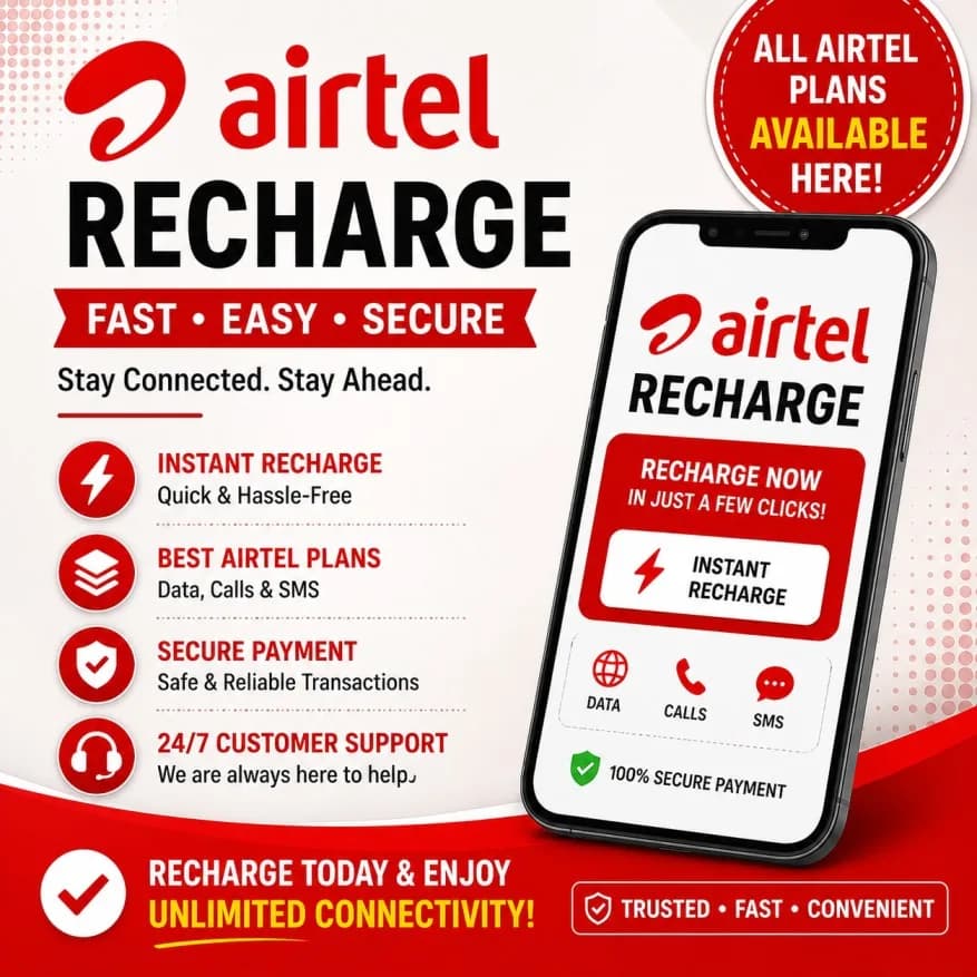 Secure Mobile Airtel Recharge in Just Minutes