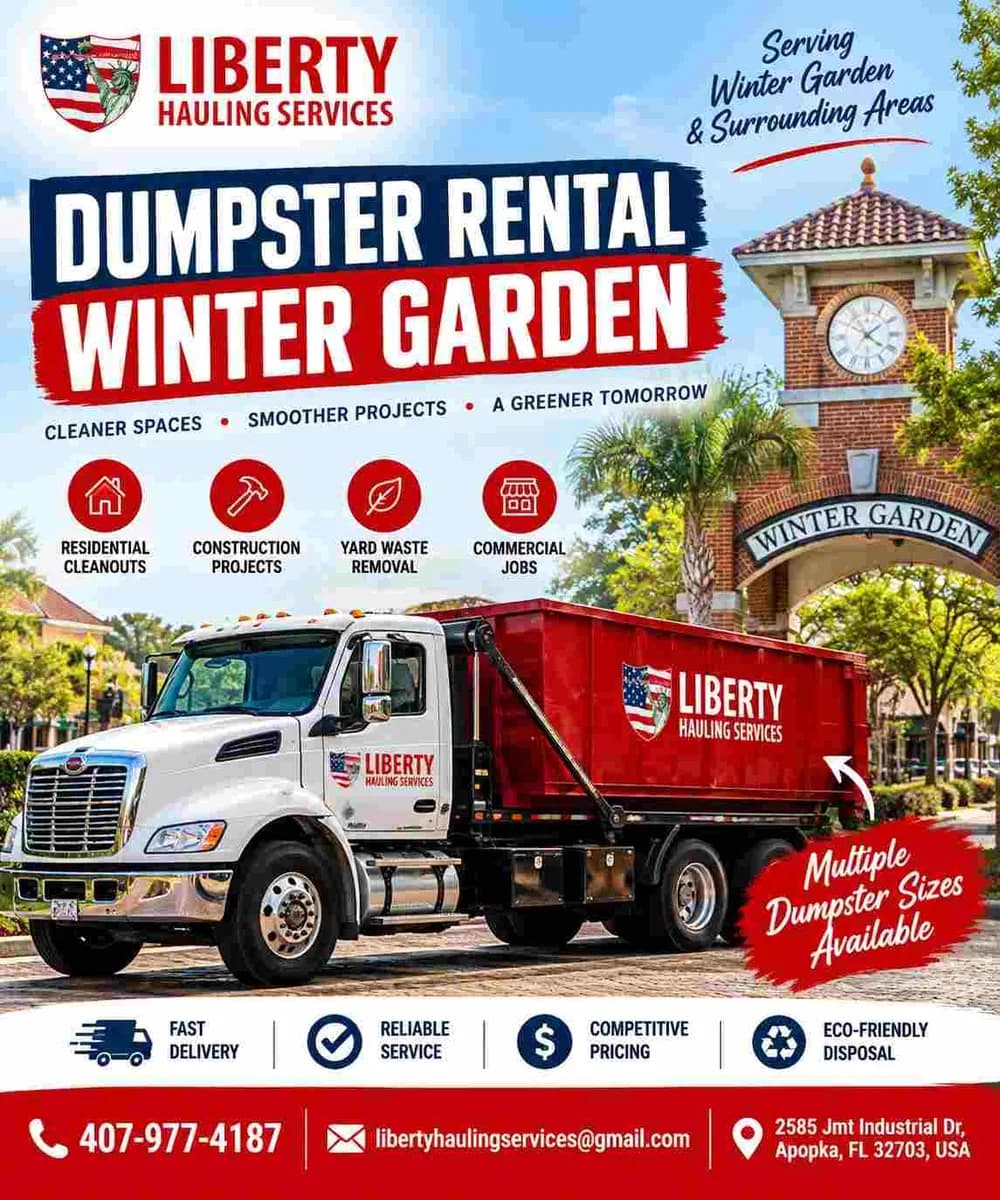 Reliable Dumpster Rental for Winter Garden Projects 