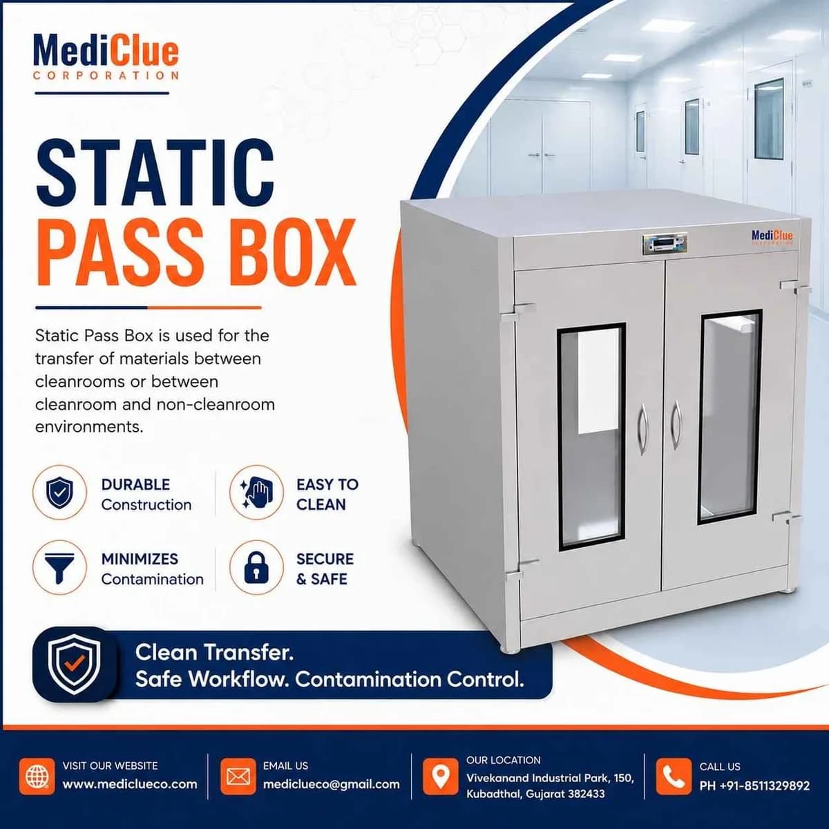 Pharmaceutical Static Pass Box Supplier – Mediclue Corporation