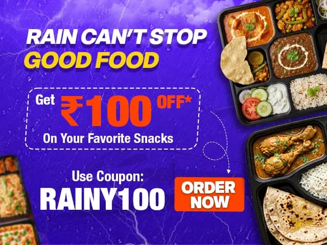 Rain Can't Stop Good Food! Order Food in Train & Get ₹100 OFF