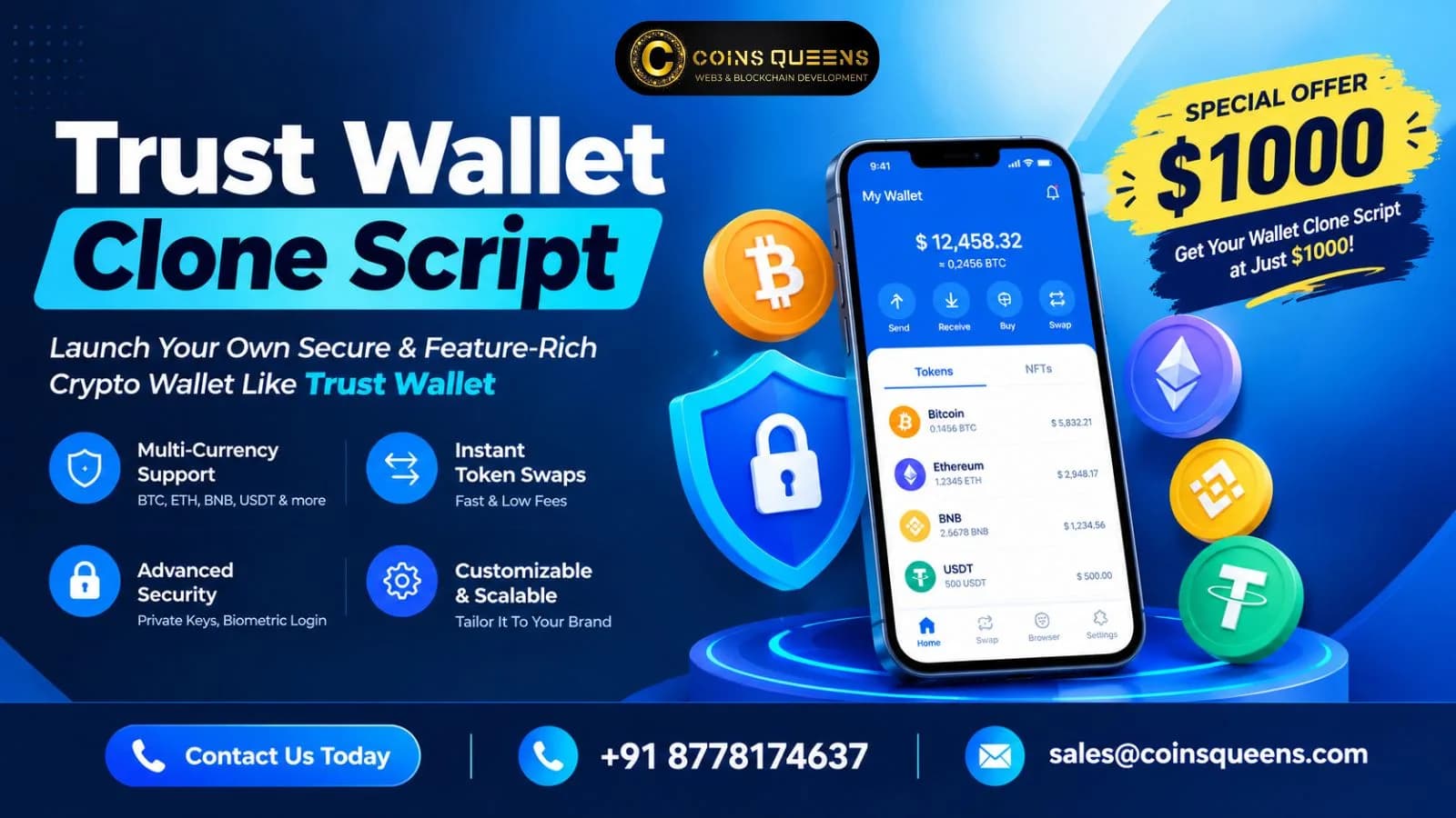 Get the Trust Wallet Clone Script for just $1000 