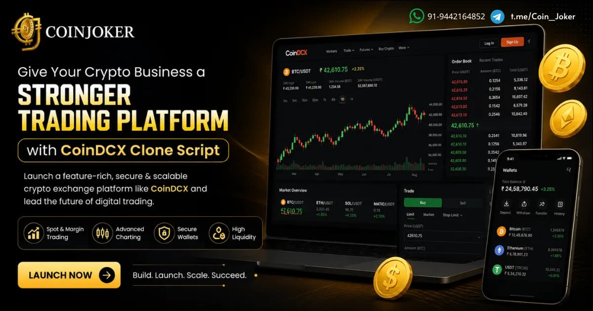 Build a Smarter Crypto Trading Platform with CoinDCX Clone Script 