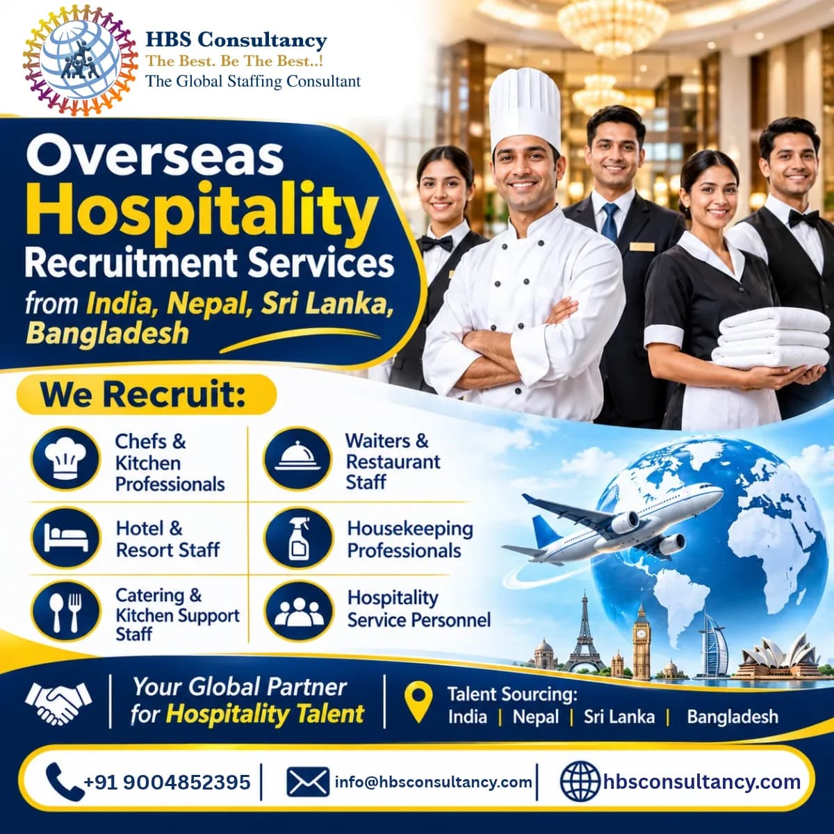 Overseas Hospitality Recruitment Services from India