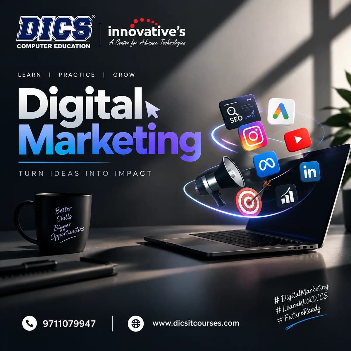 Best Digital Marketing Institute in Rohini – DICS Innovatives