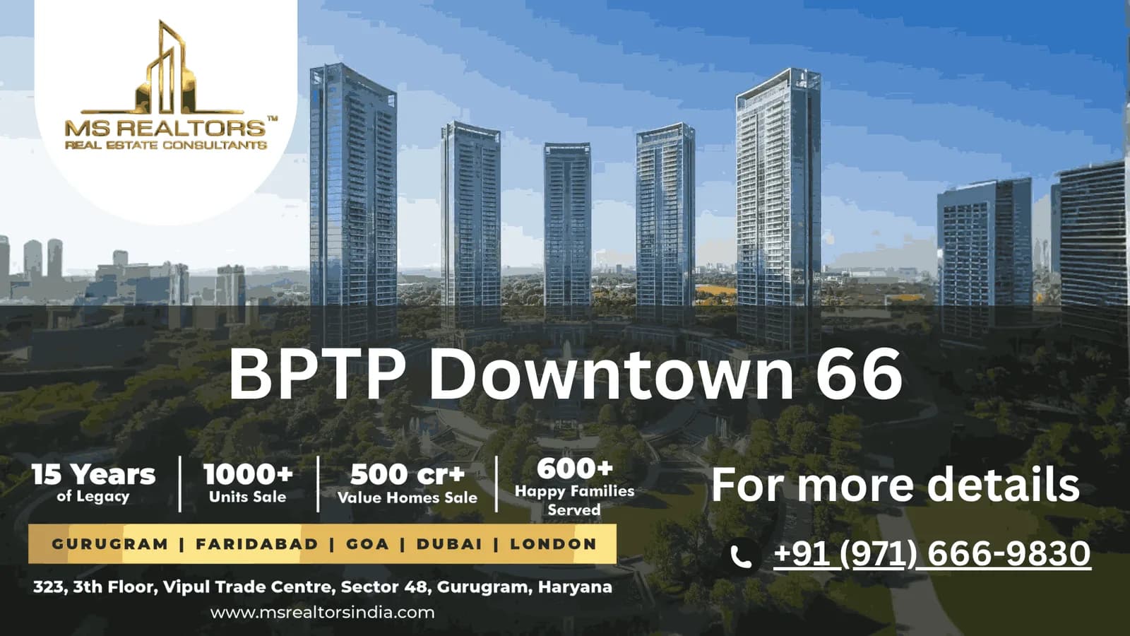   BPTP Downtown 66 Luxury Review Amenities Gurgaon 