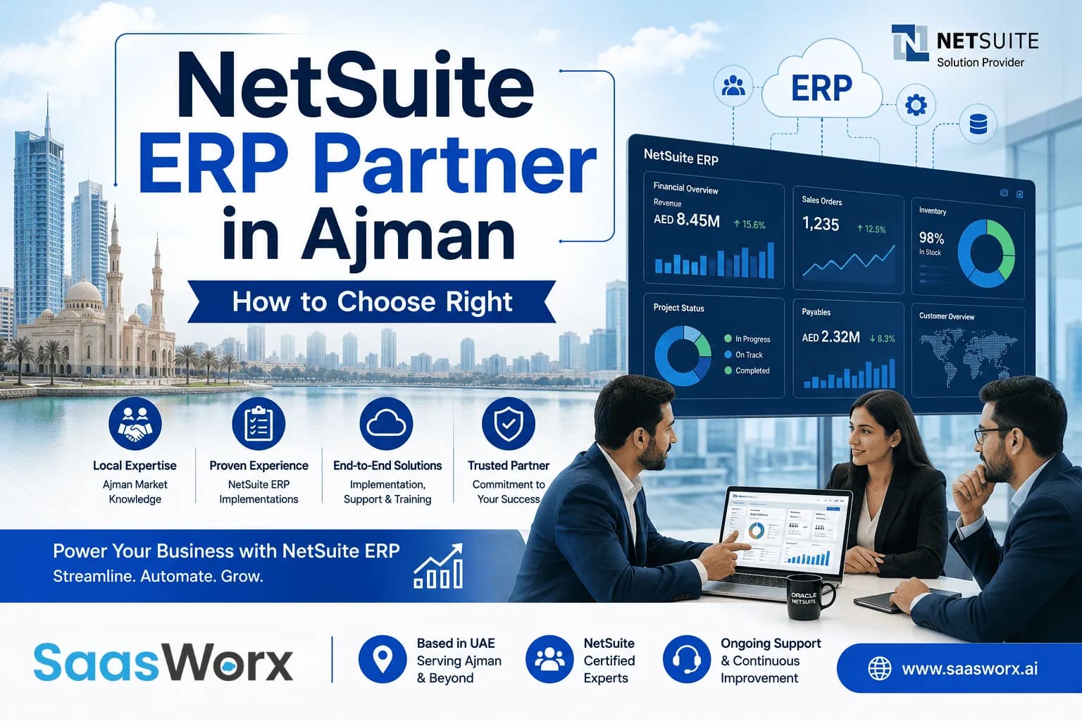 Top NetSuite ERP Partner in Ajman | SaasWorx Consulting UAE
