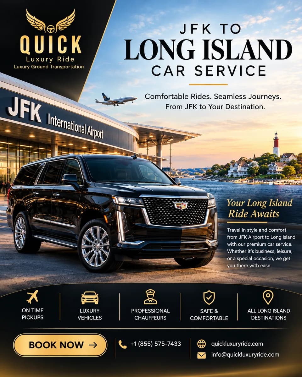 JFK to Long Island Car Service| CALL - (855) 575-7433