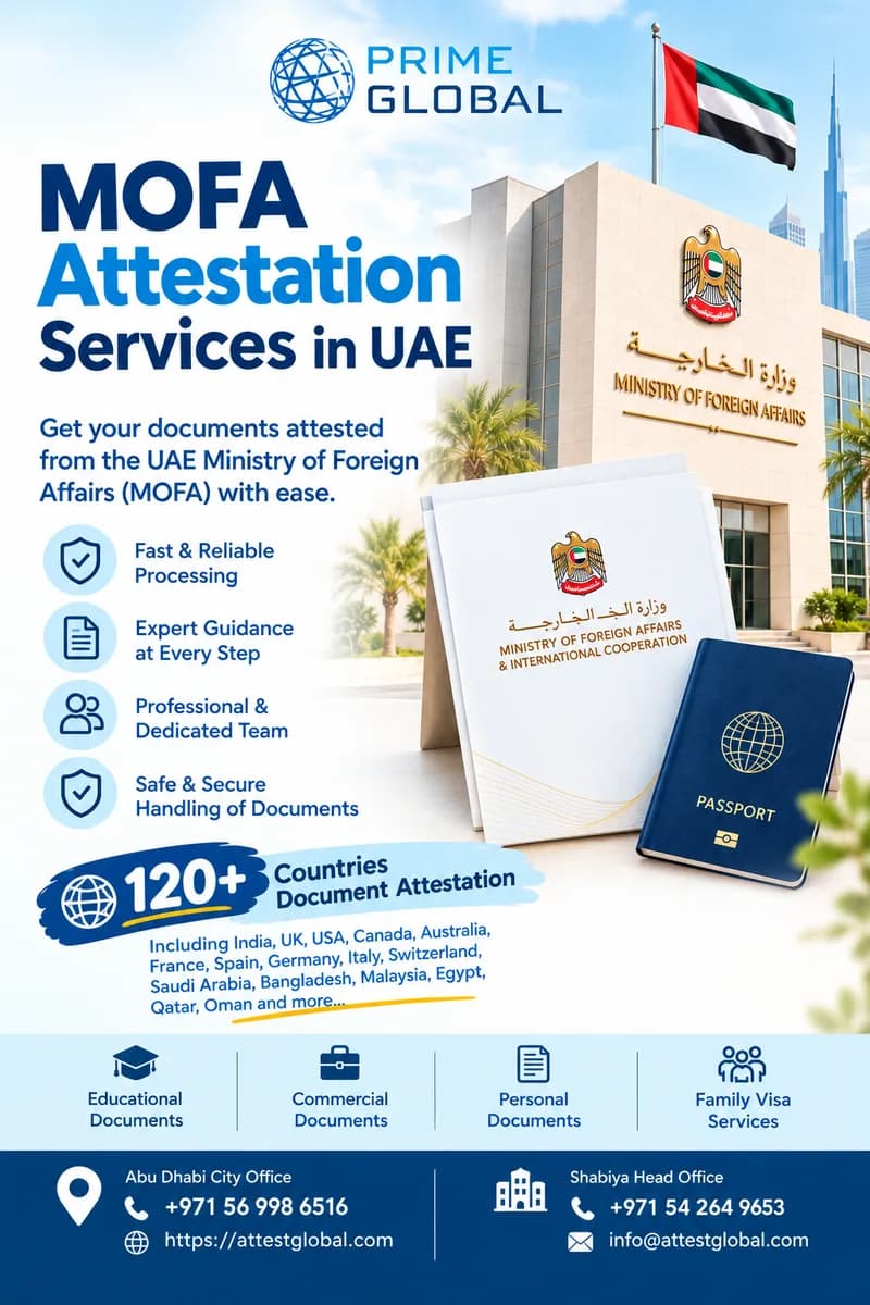 Complete MOFA Attestation Services in Dubai, UAE