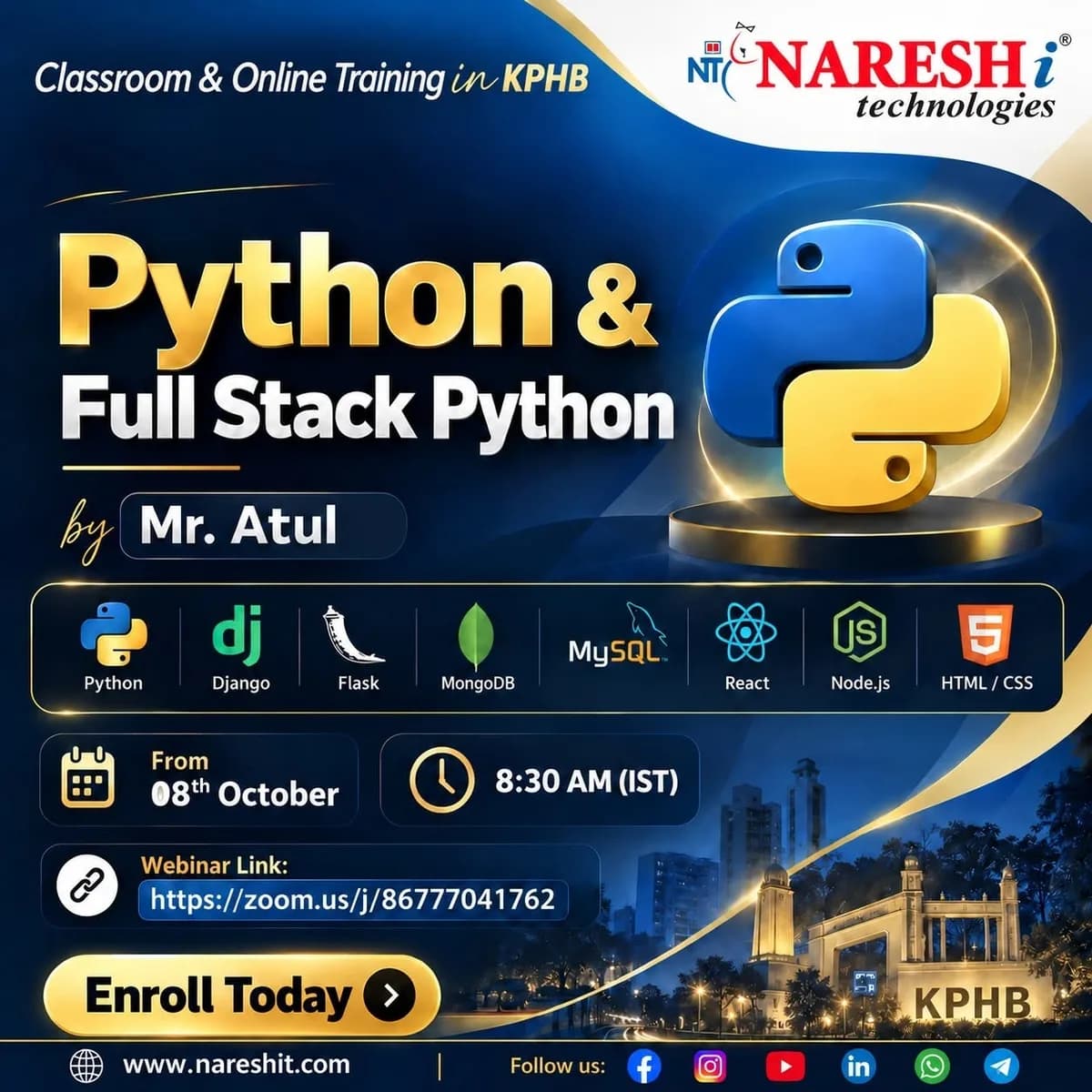  Build Your Full Stack Python Skills at NareshIT KPHB