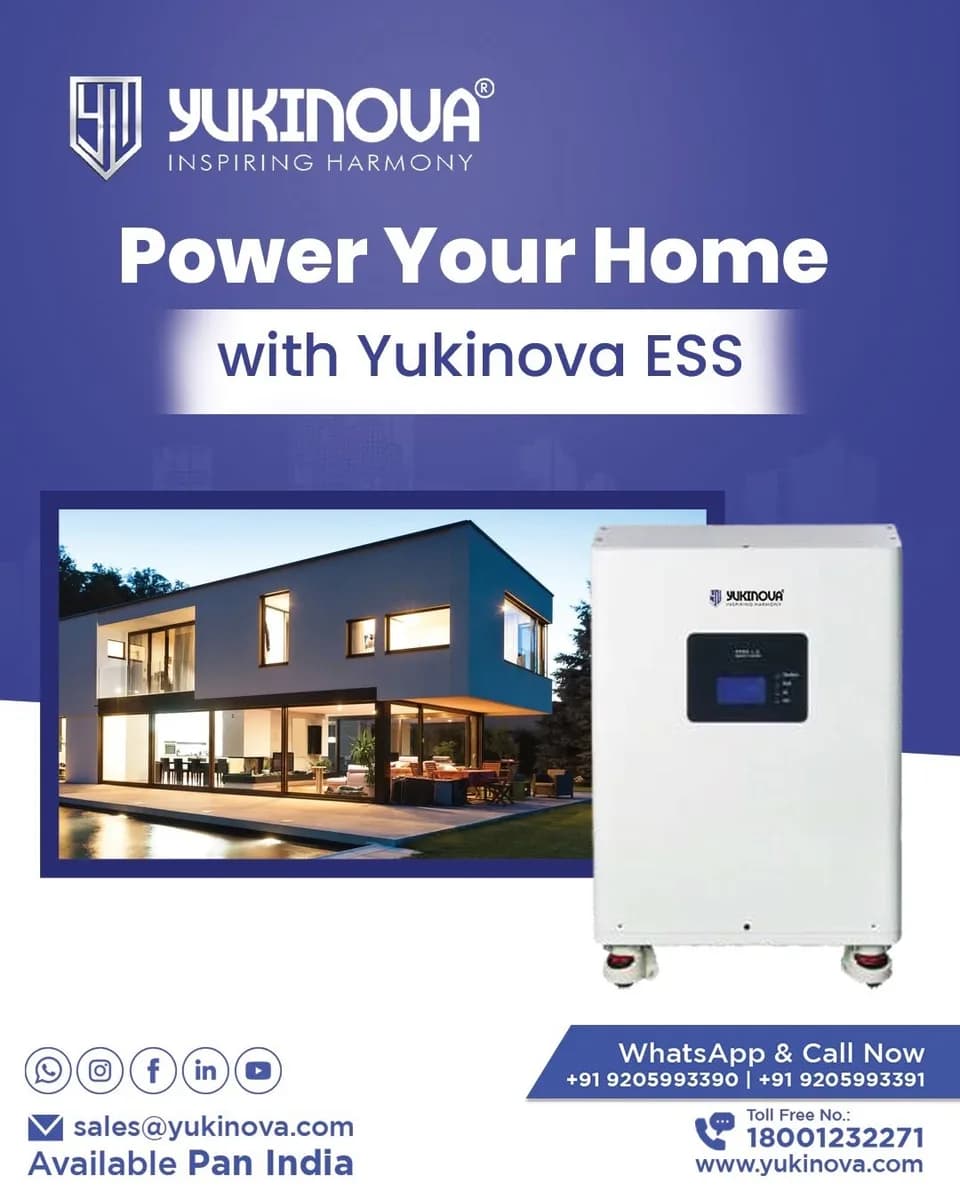 Yukinova Lithium Inverter Battery For Uninterrupted Power