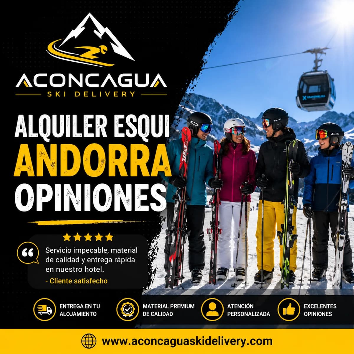 Alquiler esqui Andorra opiniones de clientes satisfechos
