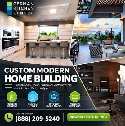 Custom Modern Home Building | German Kitchen Center