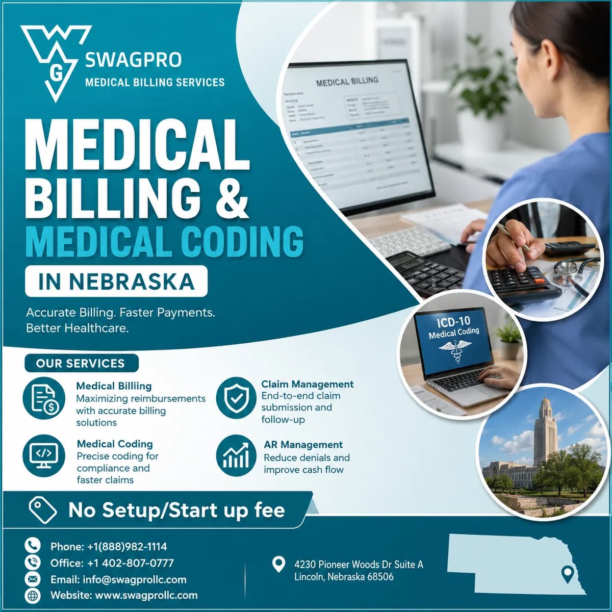 Professional Medical Billing Services Near Me in Nebraska | Swagpro