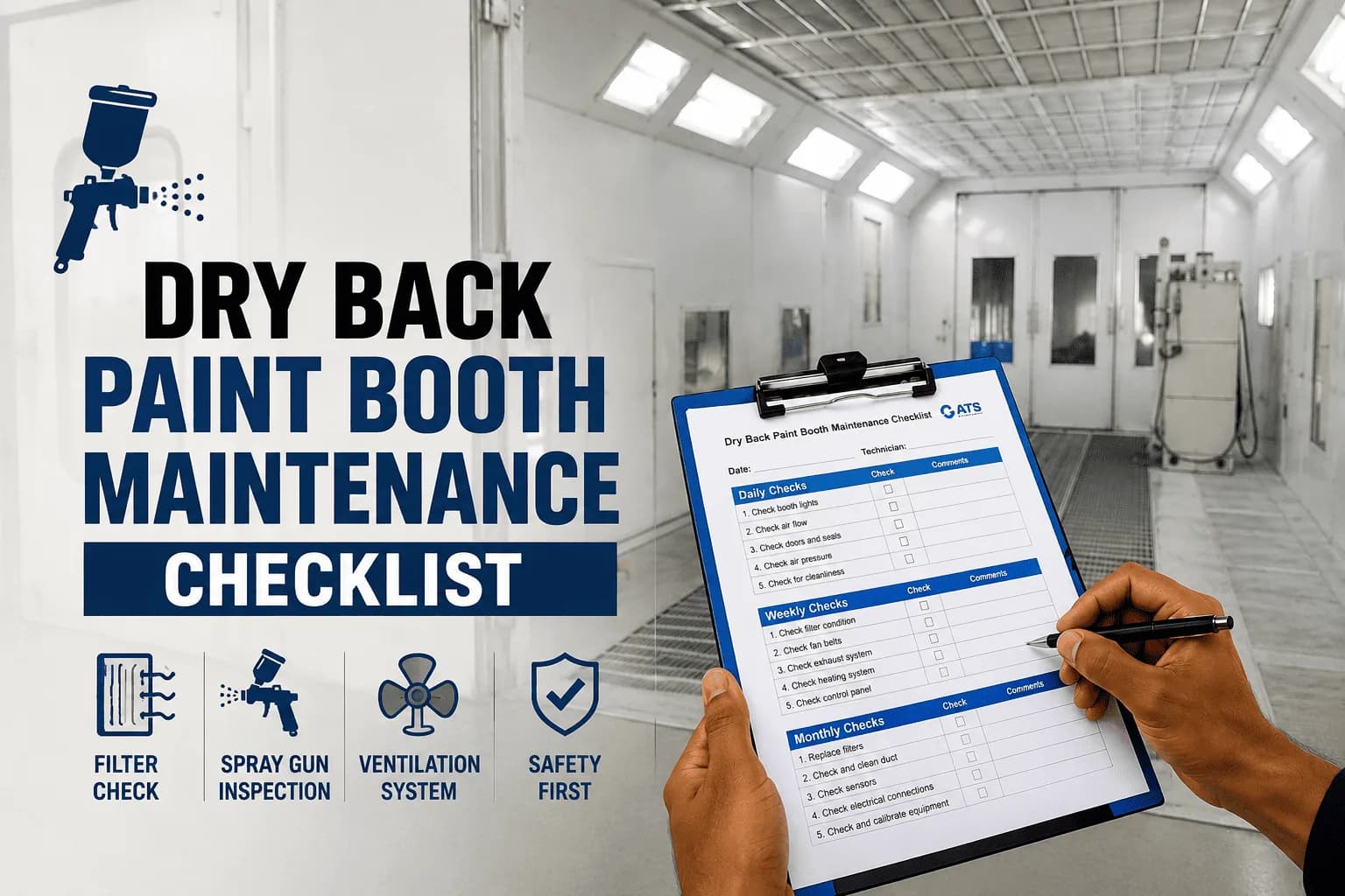 Dry Back Paint Booth Maintenance Checklist