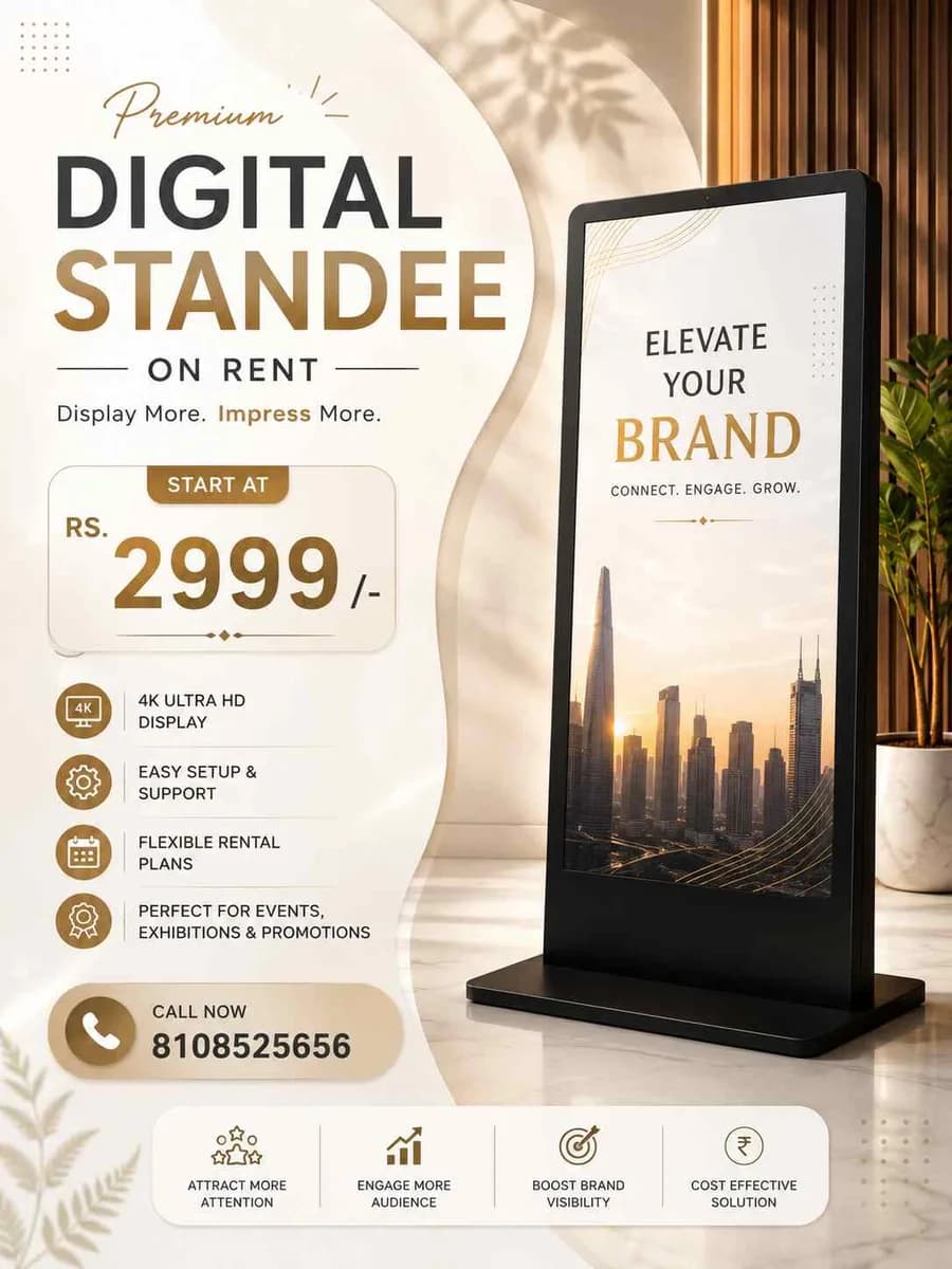Rent a Digital Standee on start at rs.2999/-Mumbai Vashi, Belapur, Navimumbai