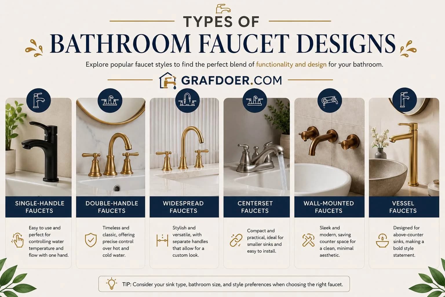 Types of Bathroom Faucet Designs: Complete Guide to Choosing the Right Faucet