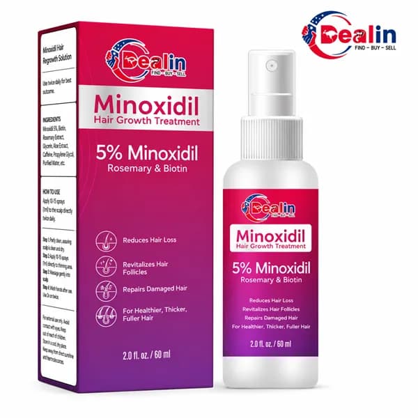 Minoxidil 5% Hair Growth Spray with Rosemary & Biotin – 3 x 60ml