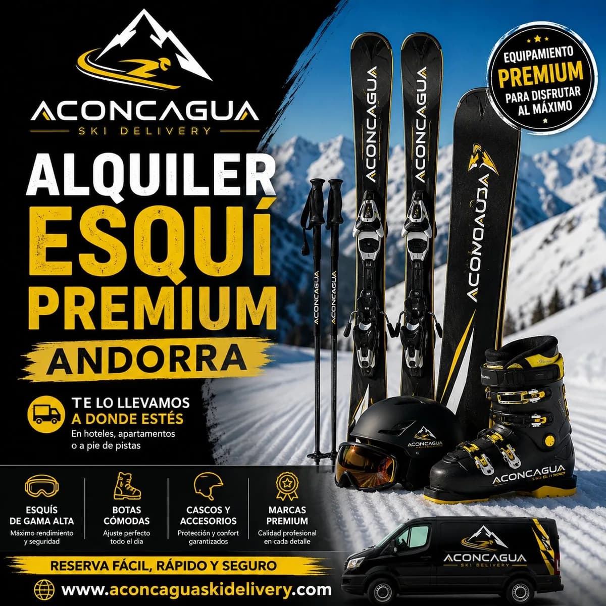 Alquiler esqui premium Andorra con entrega en tu alojamiento