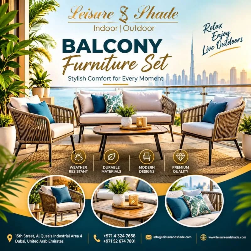 Premium Balcony Furniture Set Designs for Beautiful Outdoor Spaces