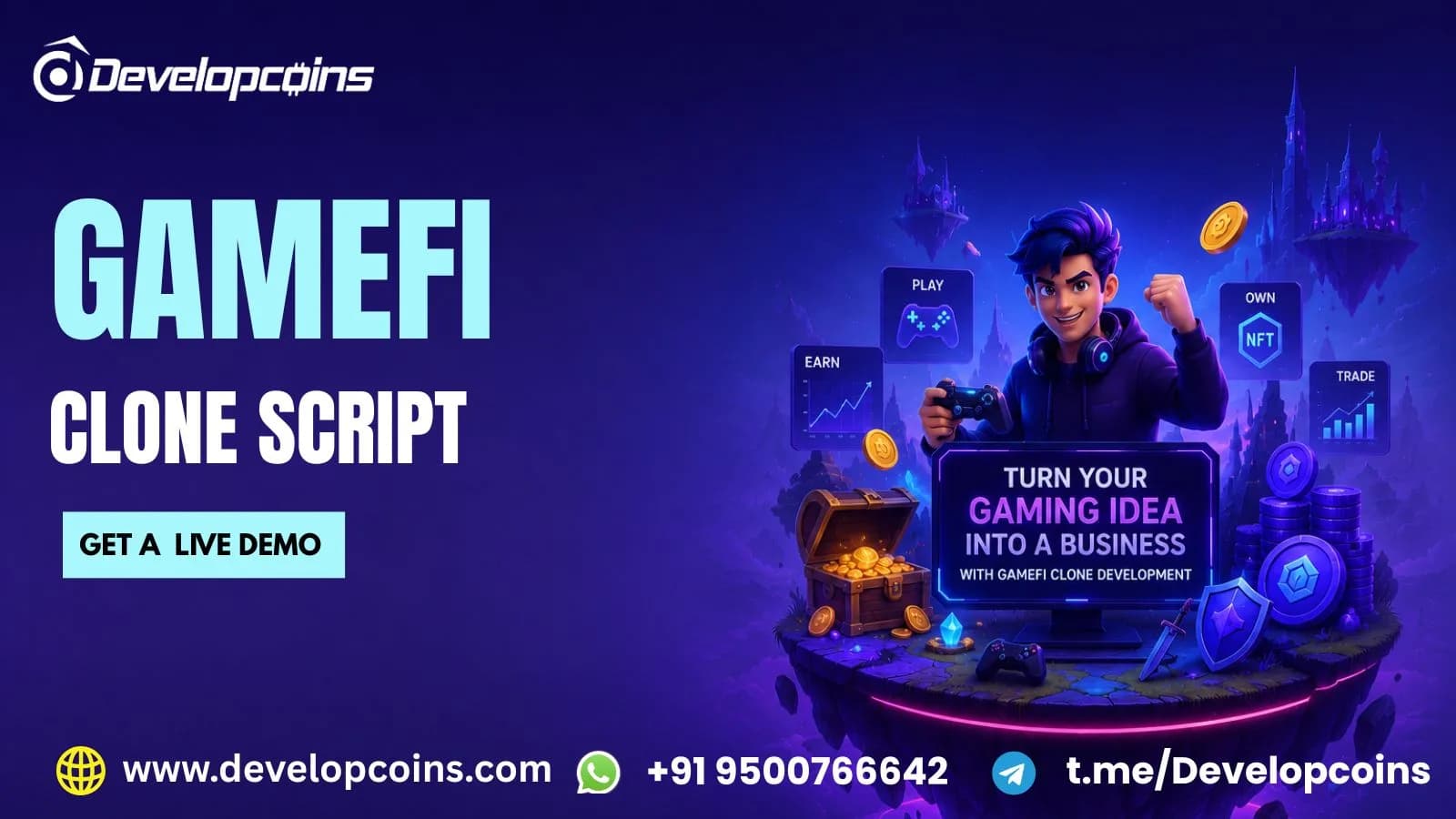 Turn Your Gaming Idea into a Business with GameFi Clone Development 