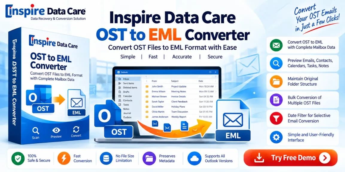 IDC OST to EML Converter – Convert OST Files to EML Format Easily