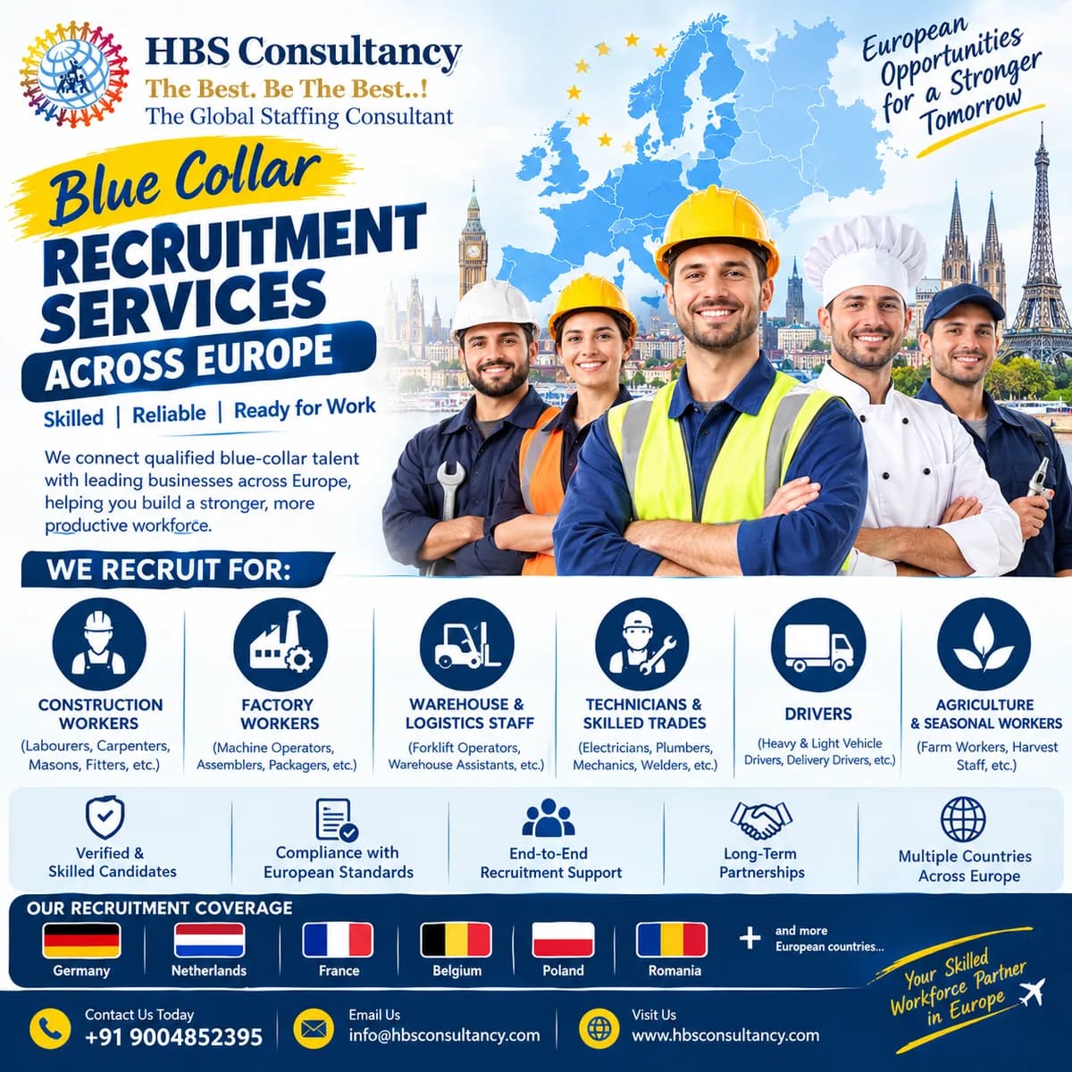 Hire Skilled Overseas Workers from India for Romania