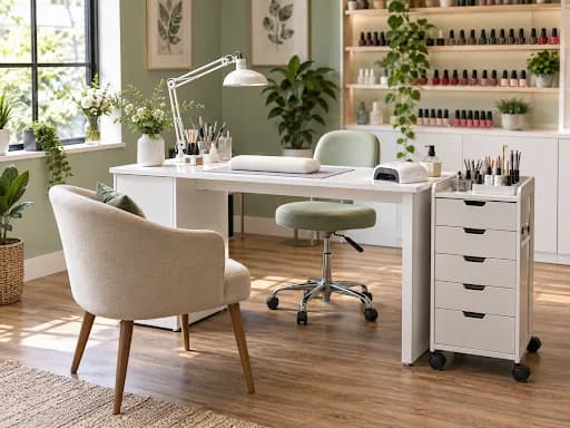 5 Manicure Stools & Trolleys to Consider for Your Nail Station | Living Earth Crafts