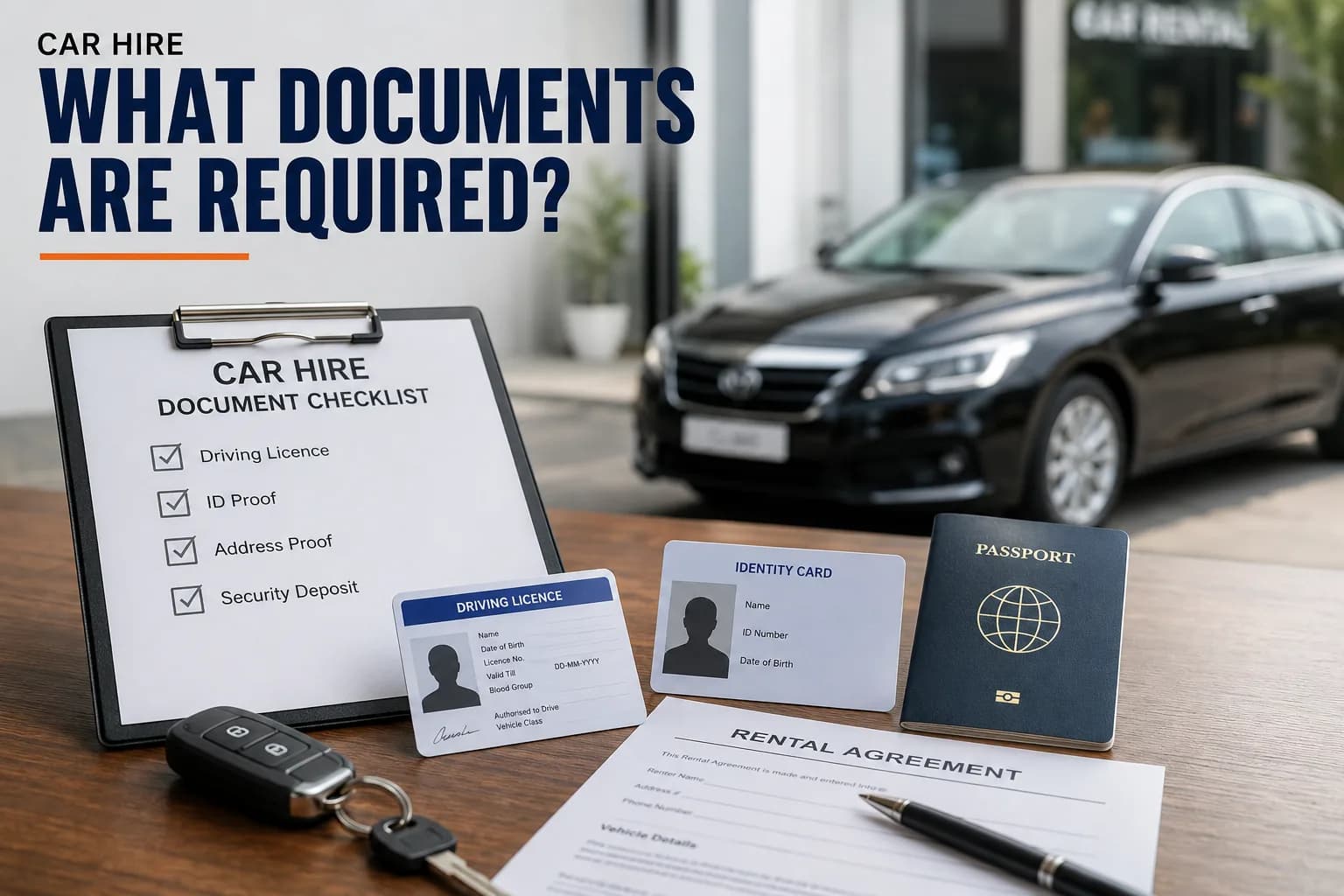 Documents Required for Car Hire in Delhi