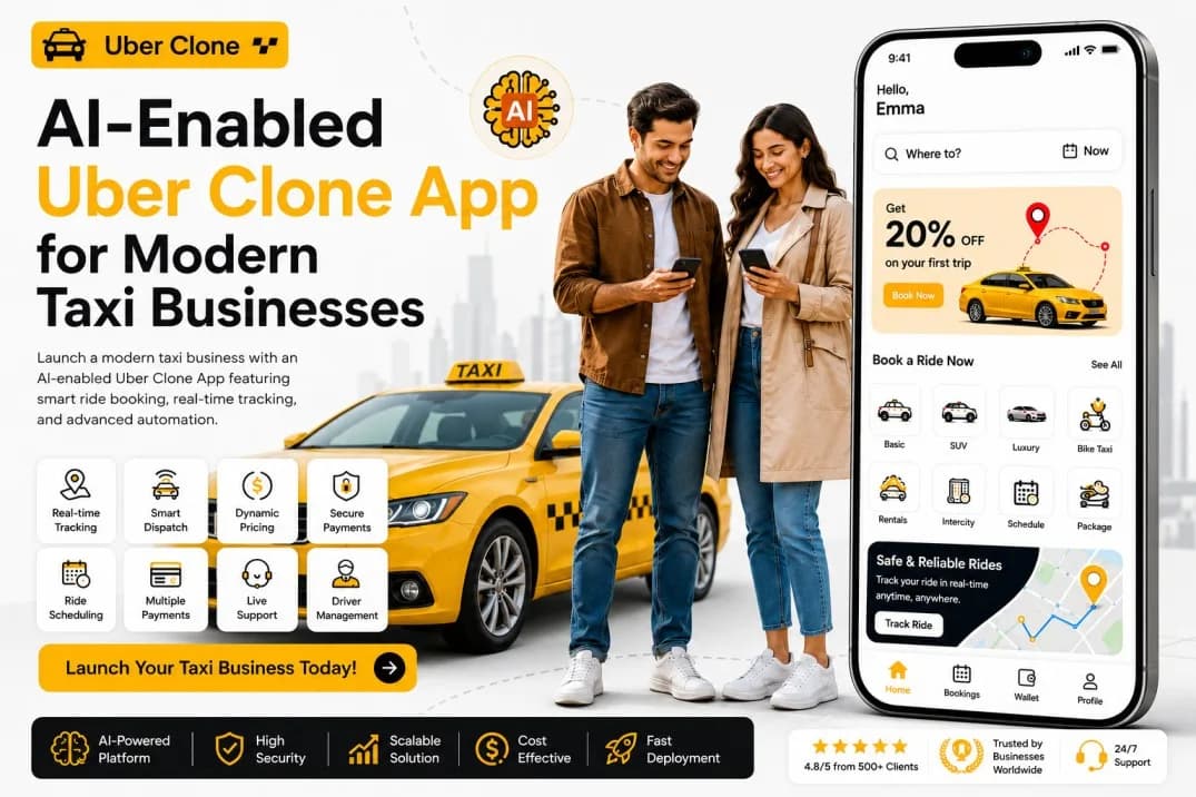 AI-Enabled Uber Clone App for Modern Taxi Businesses