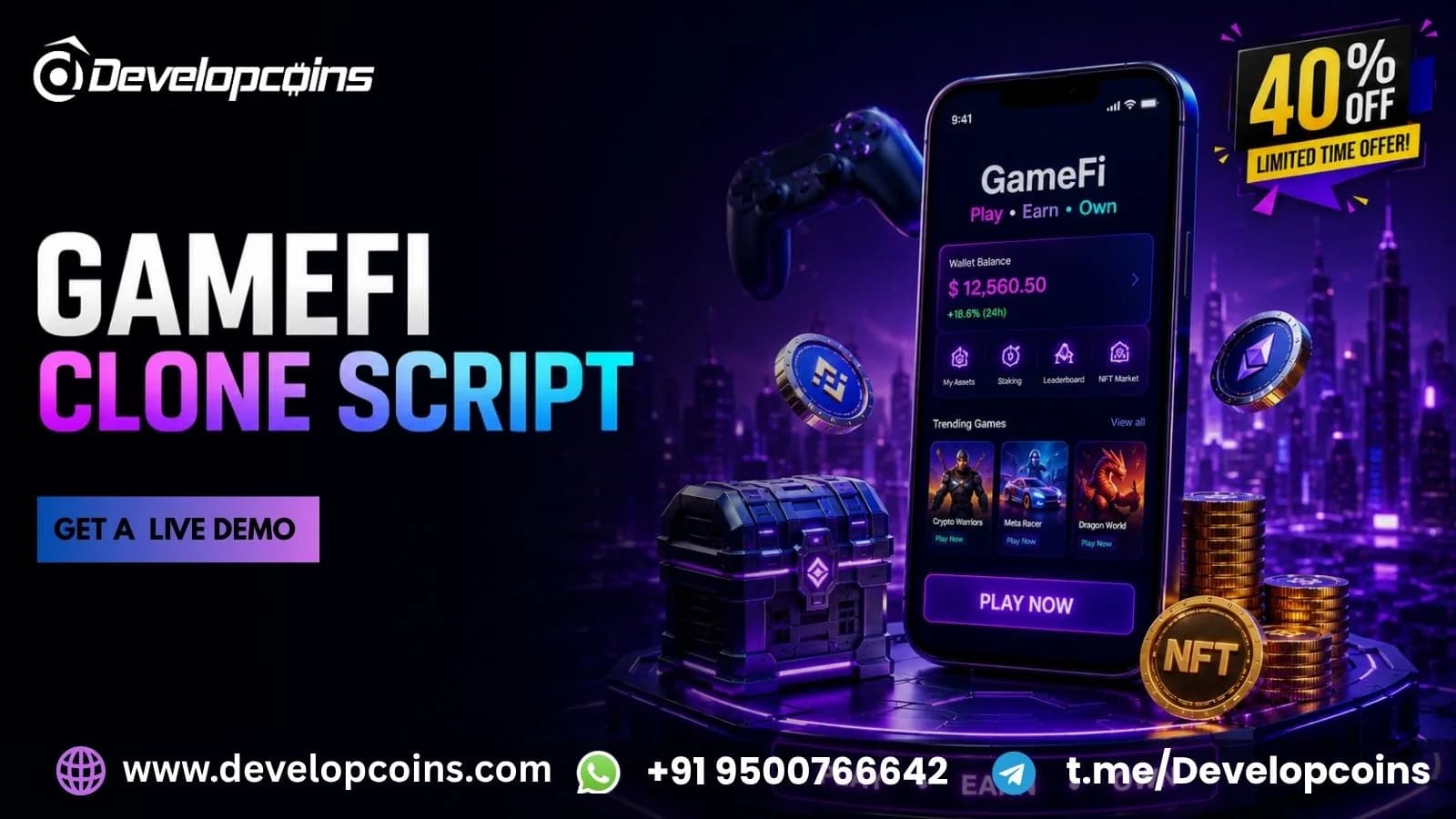 Build a Billion-Dollar GameFi Platform with Our GameFi Clone Script 