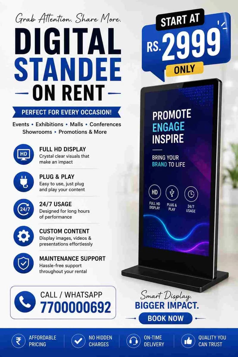 RENTAL DIGITAL STNDEE ON START AT RS 2999/-IN MUMBAI-NAVIMUMBAI-THANE