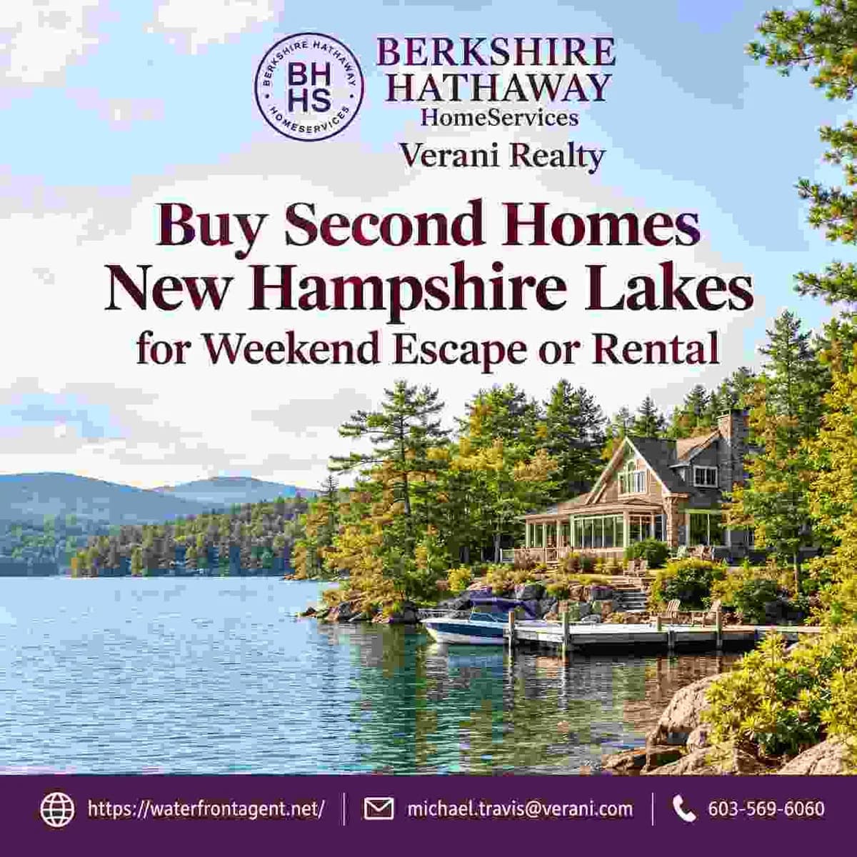 Buy Second Homes New Hampshire Lakes for Weekend Escape or Rental