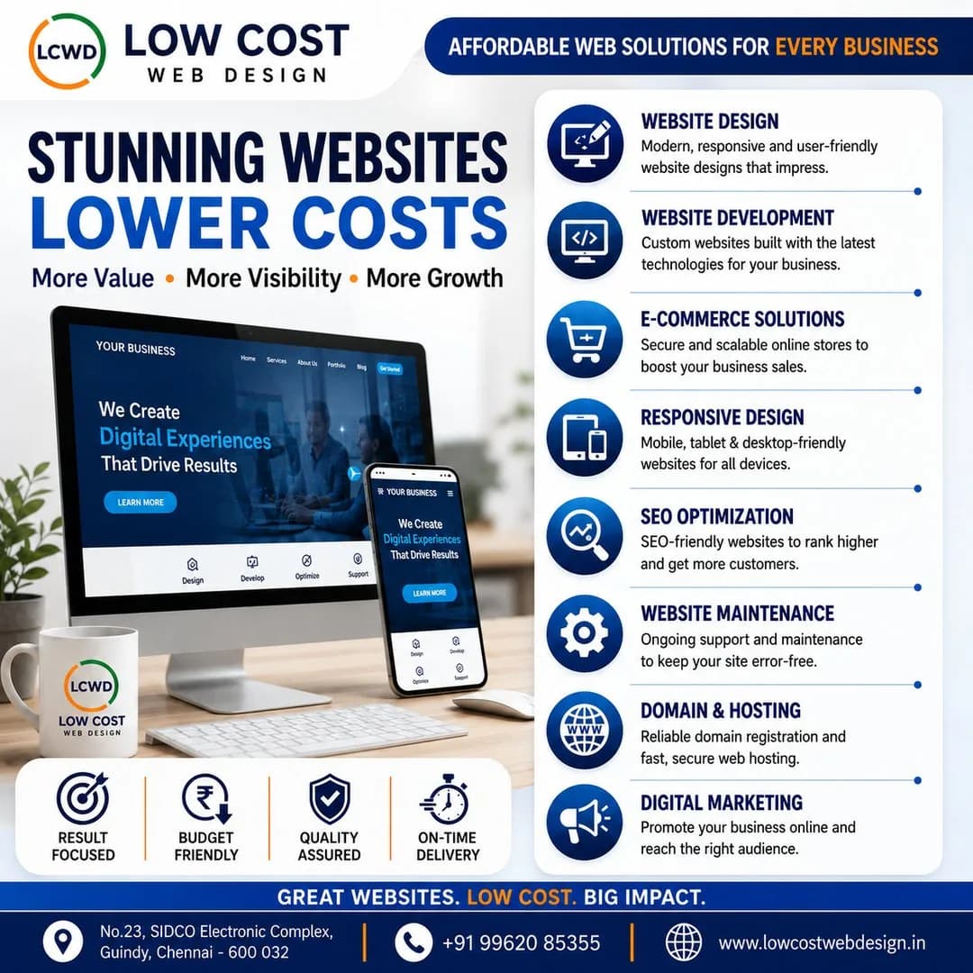 Low Cost Web Design Company in Chennai | Affordable Web Design