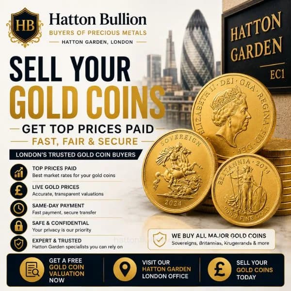 Sell Gold Coins in London - Get Top Prices Paid Today