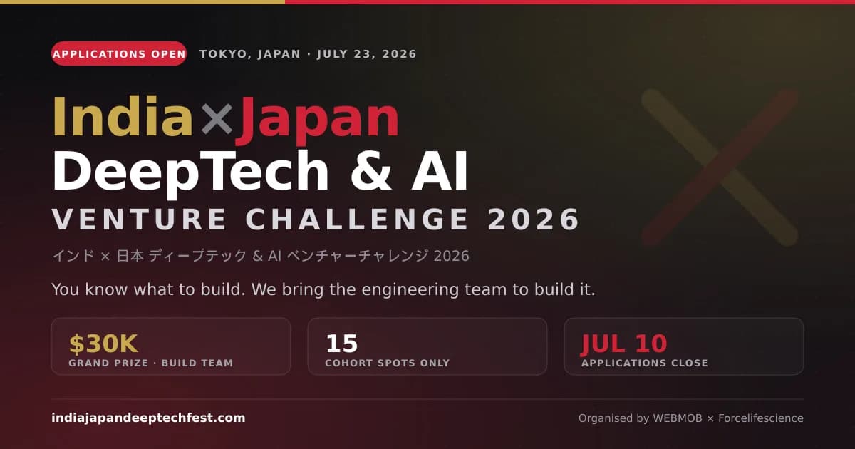 India × Japan DeepTech & AI Venture Challenge 2026